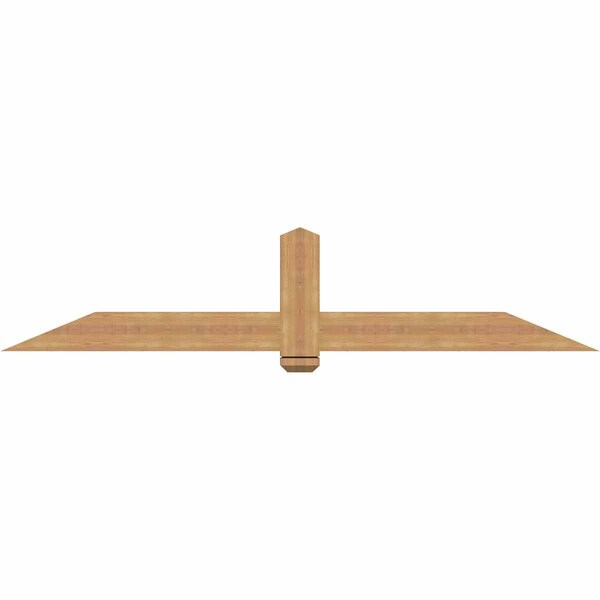 Ekena Millwork Eugene Smooth Timber Gable Bracket, Western Red Cedar, 84"W x 17"H x 3 1/2"D x 5 1/2"F, 5/12 Pitch GBW084X17X0406EUG00SWR - main